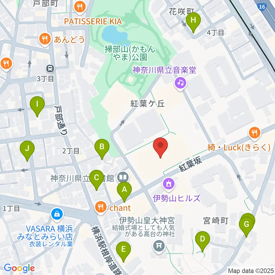 神奈川県立青少年センター周辺の駐車場・コインパーキング一覧地図