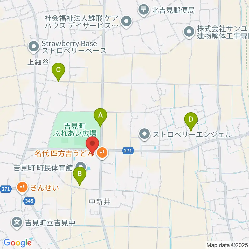 吉見町民会館（フレサよしみ）周辺の駐車場・コインパーキング一覧地図