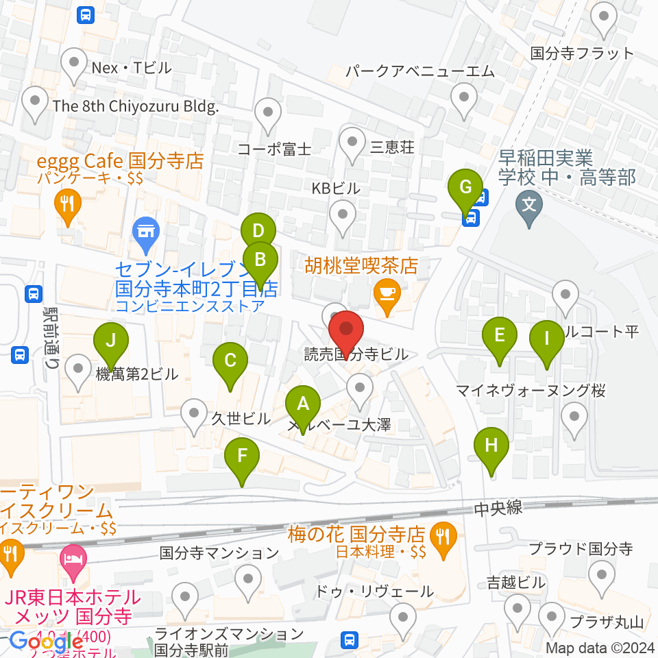 国分寺ART×JAZZ M's周辺の駐車場・コインパーキング一覧地図