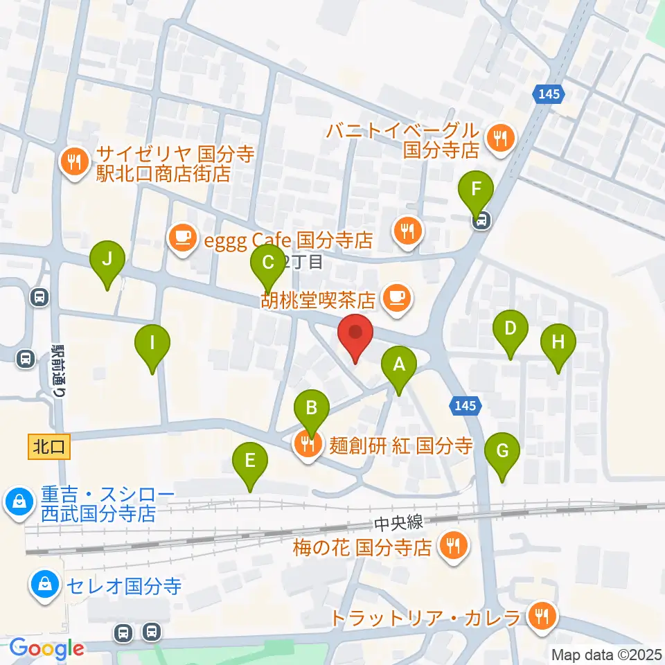 国分寺ART×JAZZ M's周辺の駐車場・コインパーキング一覧地図