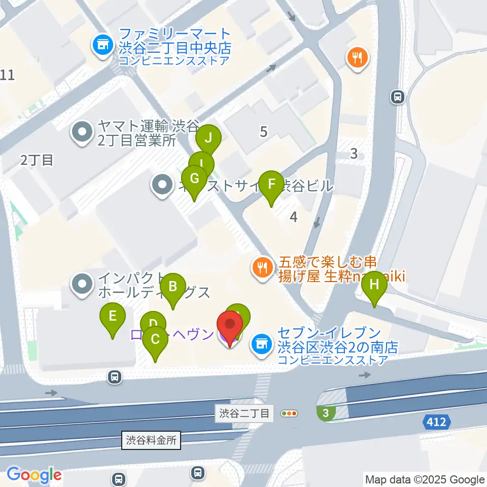 渋谷LOFT HEAVEN周辺の駐車場・コインパーキング一覧地図