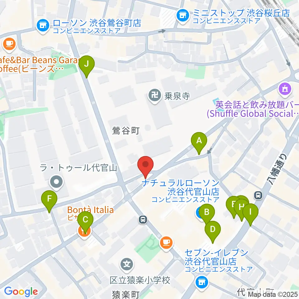未来太鼓道場 みらい代官山スタジオ周辺の駐車場・コインパーキング一覧地図