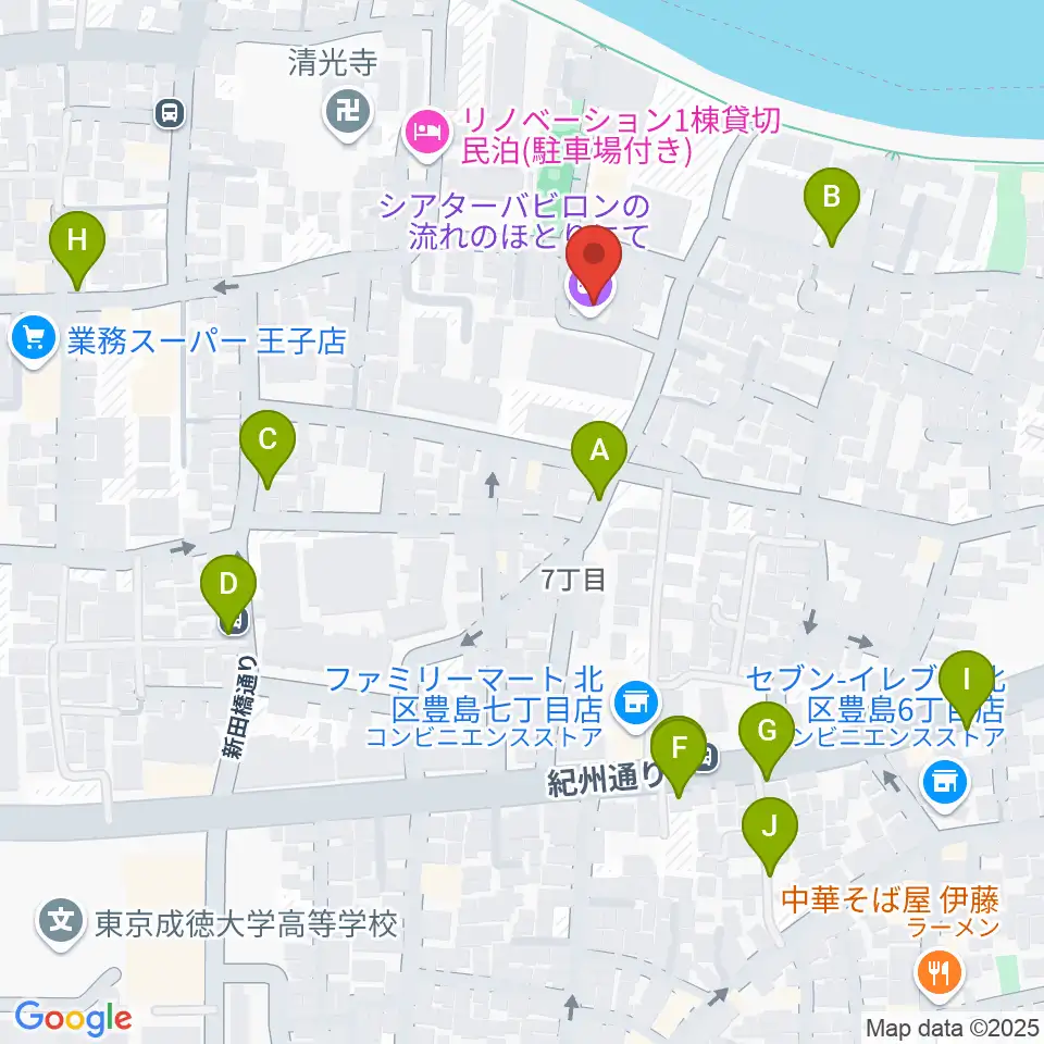 東京バビロン周辺の駐車場・コインパーキング一覧地図