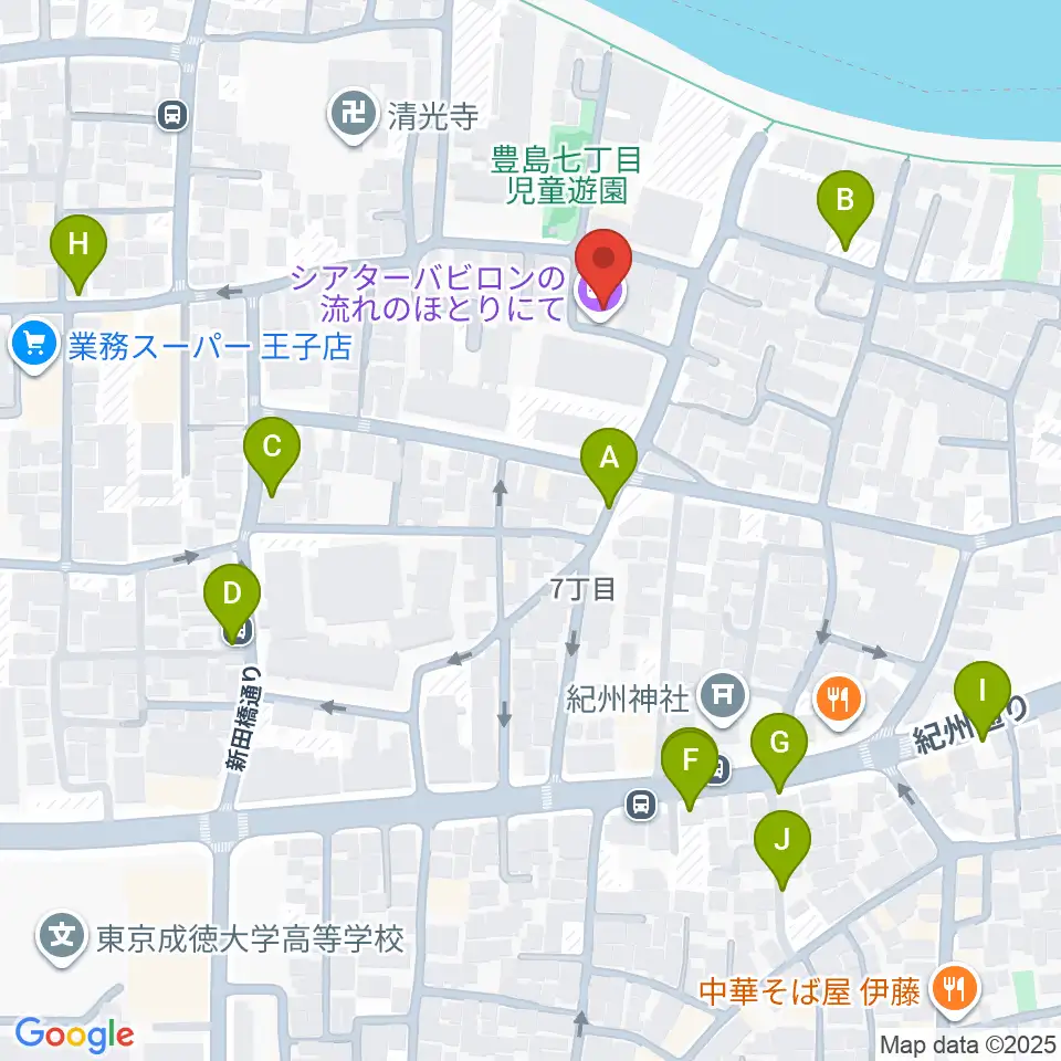 東京バビロン周辺の駐車場・コインパーキング一覧地図