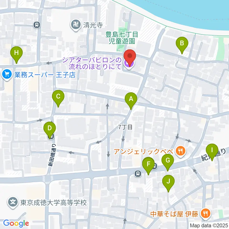 東京バビロン周辺の駐車場・コインパーキング一覧地図