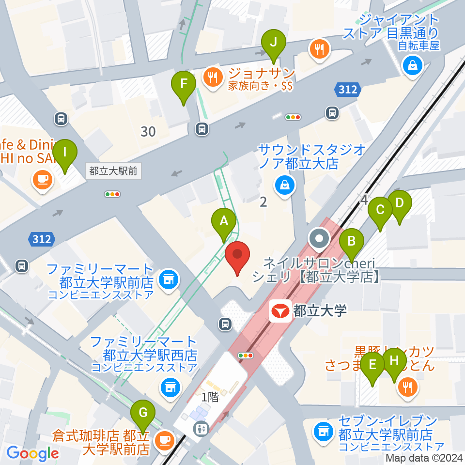 カワイ音楽教室 都立大学センター周辺の駐車場・コインパーキング一覧地図