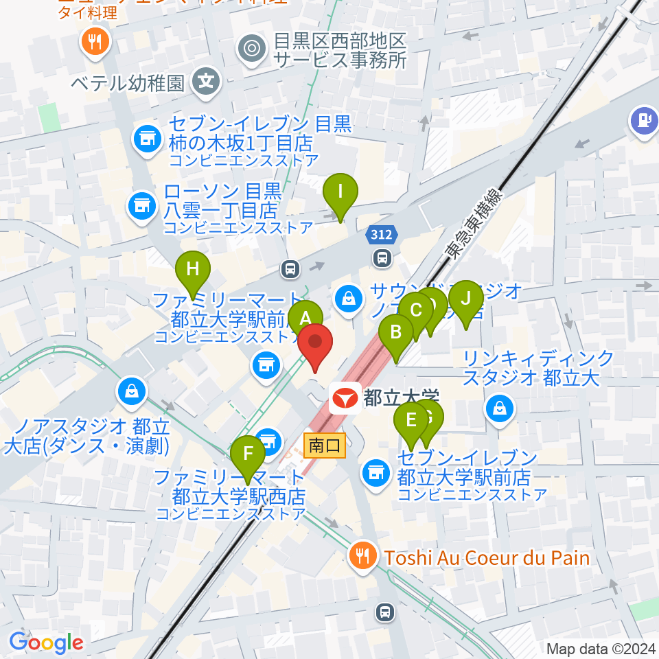 カワイ音楽教室 都立大学センター周辺の駐車場・コインパーキング一覧地図