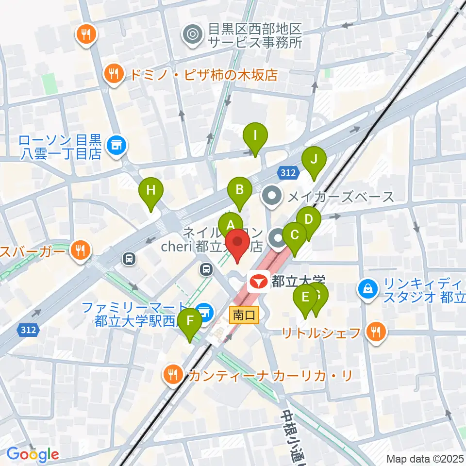 カワイ音楽教室 都立大学センター周辺の駐車場・コインパーキング一覧地図