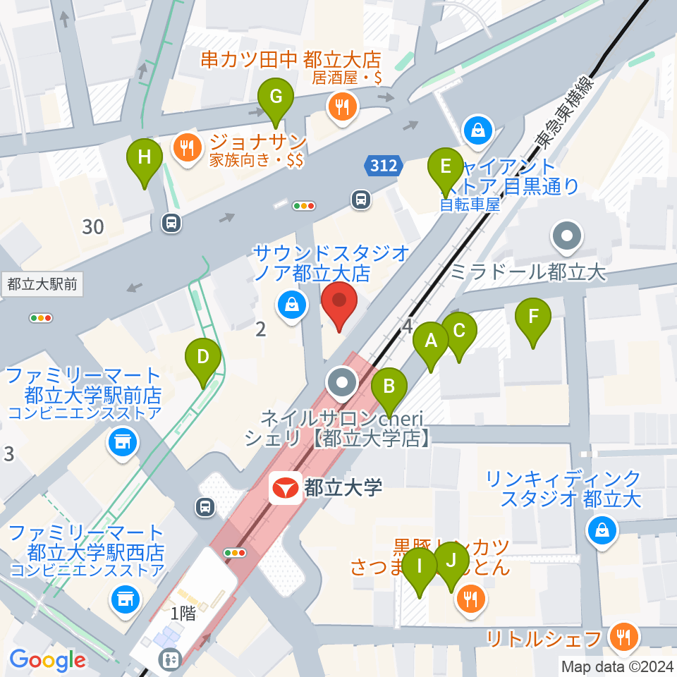 都立大学イーハトーブ周辺の駐車場・コインパーキング一覧地図