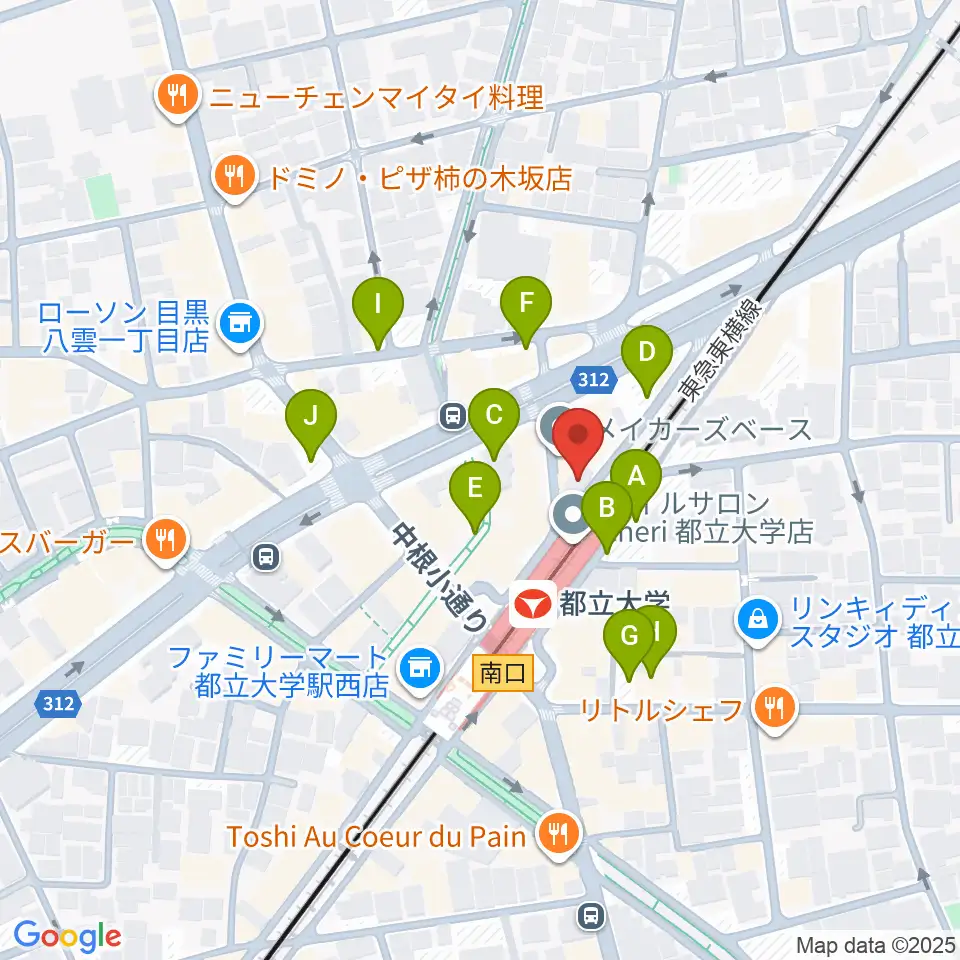 都立大学イーハトーブ周辺の駐車場・コインパーキング一覧地図