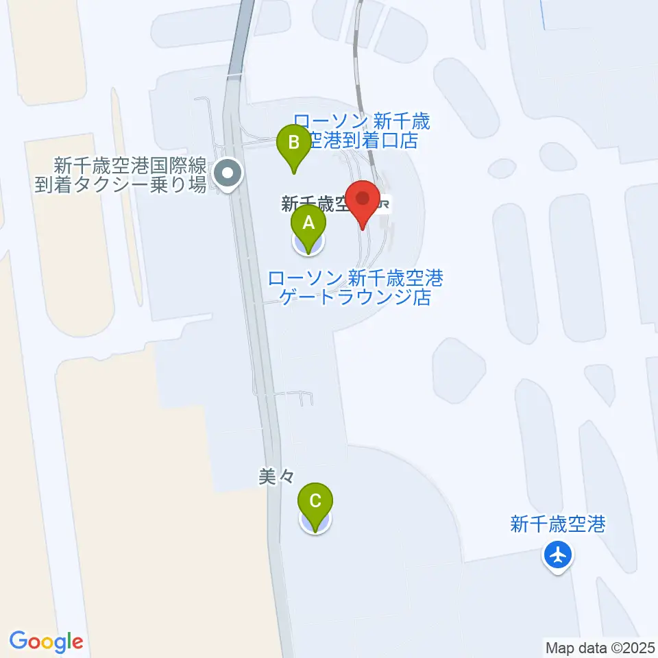 新千歳空港シアター周辺の駐車場・コインパーキング一覧地図