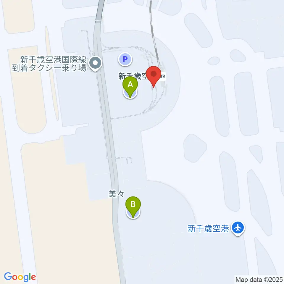 新千歳空港シアター周辺の駐車場・コインパーキング一覧地図