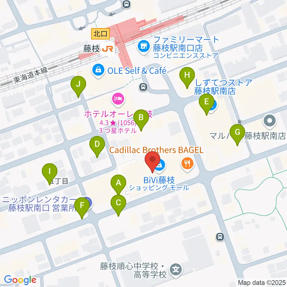 藤枝シネ・プレーゴ周辺の駐車場・コインパーキング一覧地図