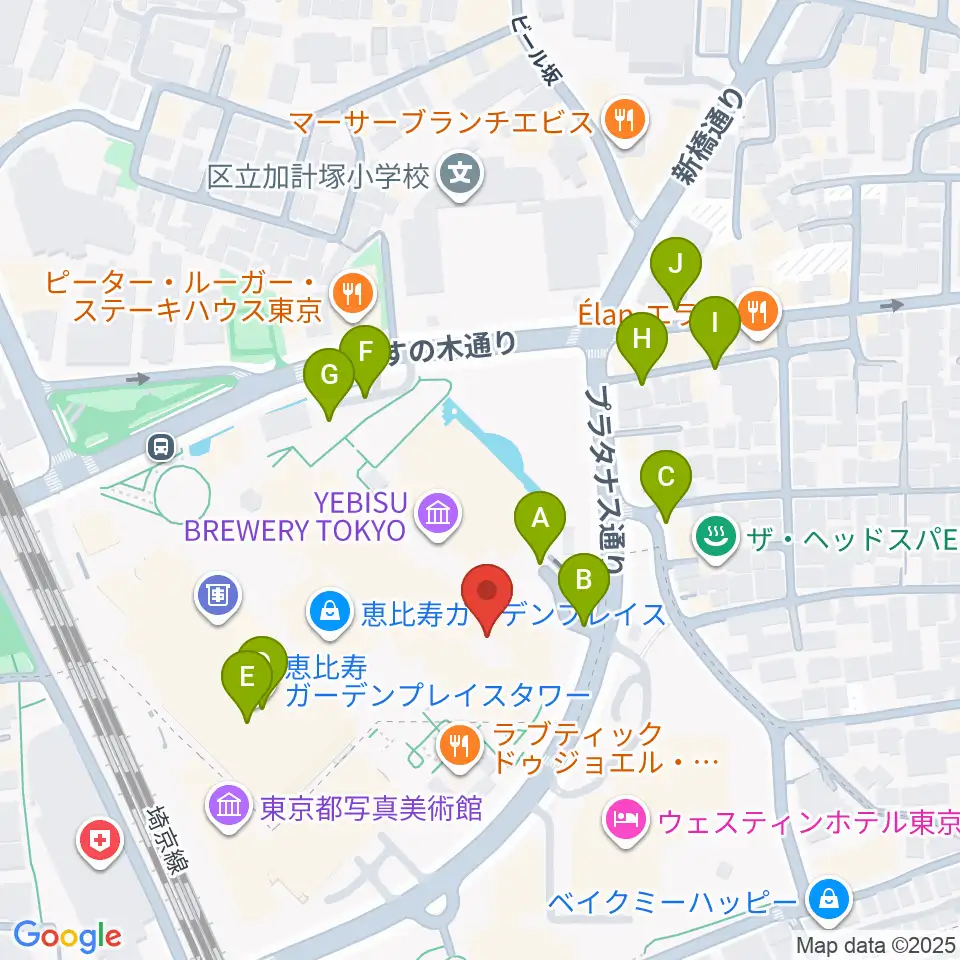 恵比寿ガーデンシネマ周辺の駐車場・コインパーキング一覧地図