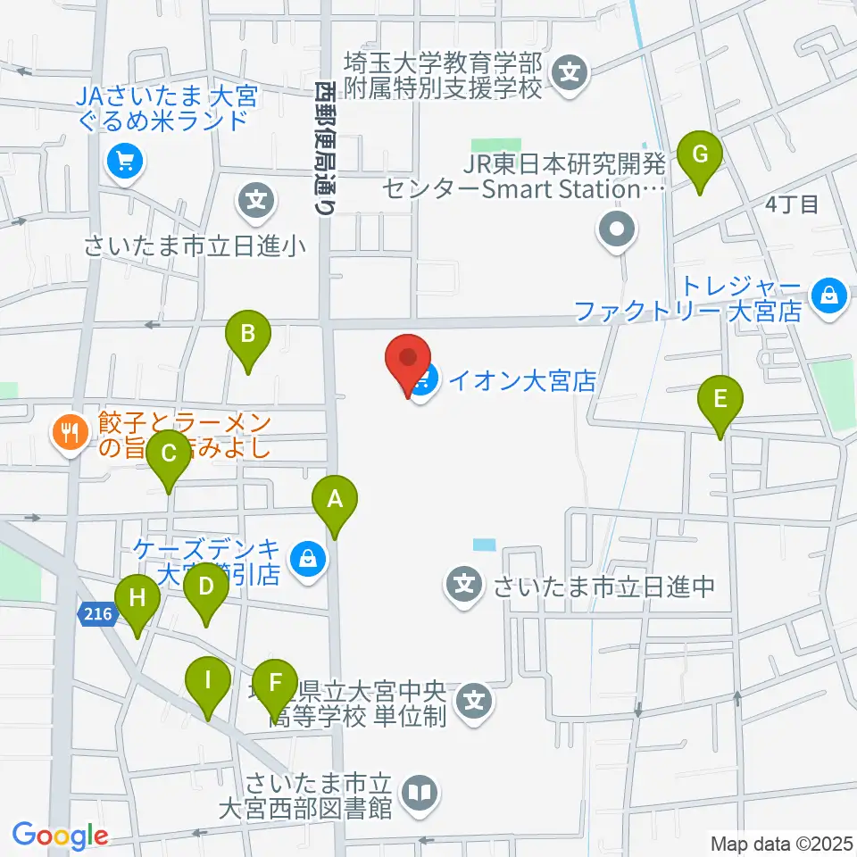 イオンシネマ大宮周辺の駐車場・コインパーキング一覧地図