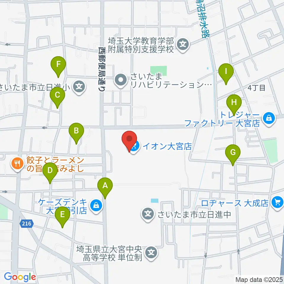 イオンシネマ大宮周辺の駐車場・コインパーキング一覧地図