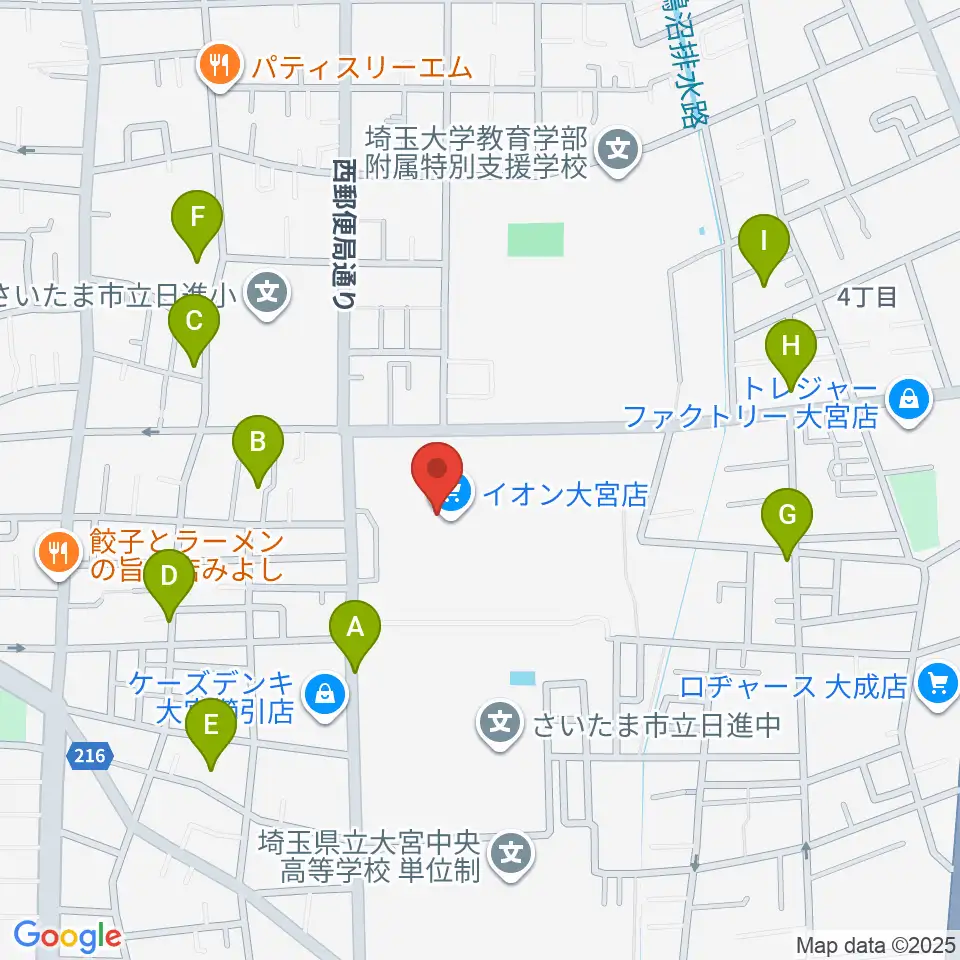 イオンシネマ大宮周辺の駐車場・コインパーキング一覧地図