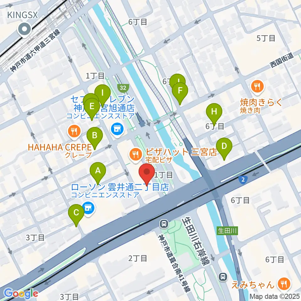 神戸ロッククラブ周辺の駐車場・コインパーキング一覧地図