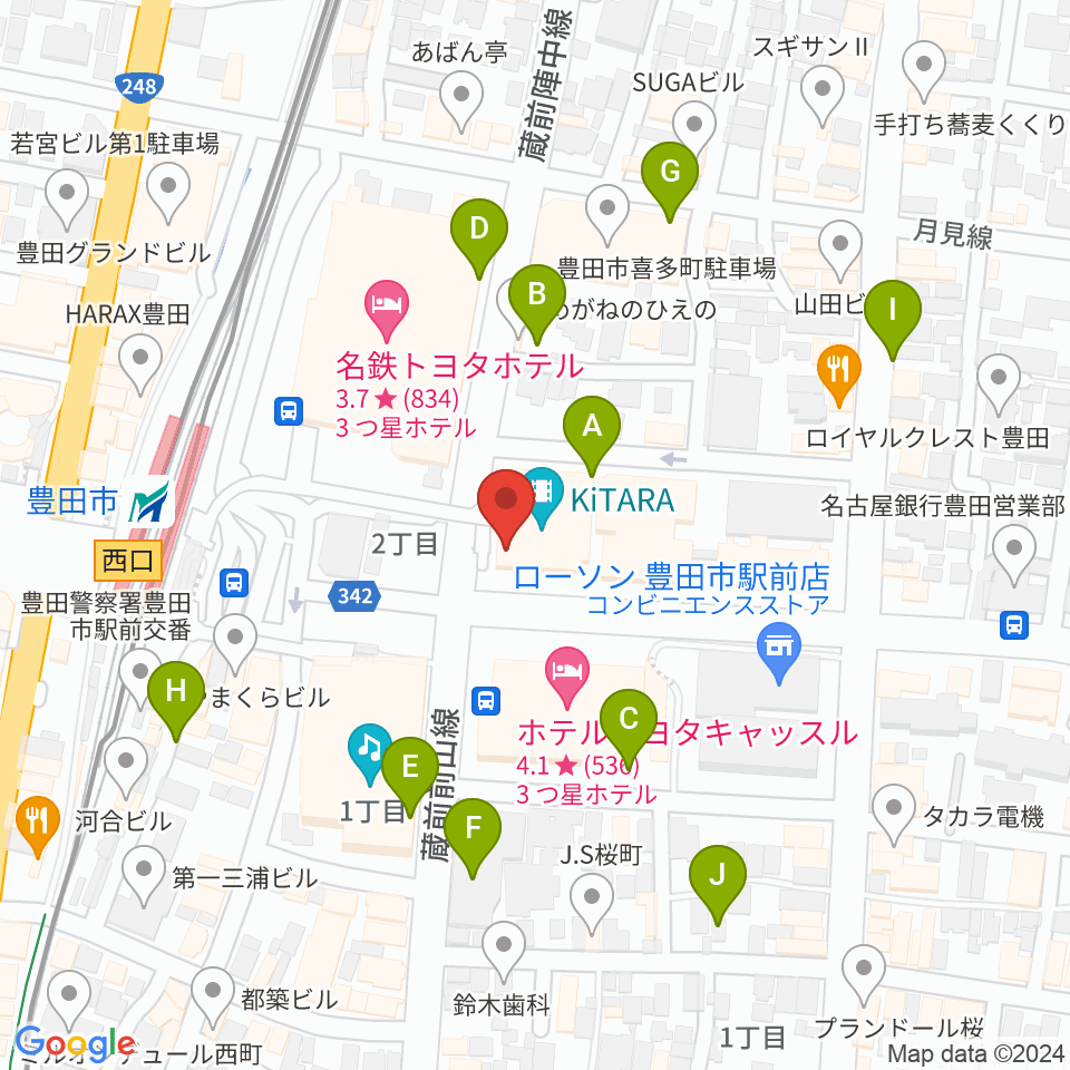 イオンシネマ豊田KiTARA周辺の駐車場・コインパーキング一覧地図