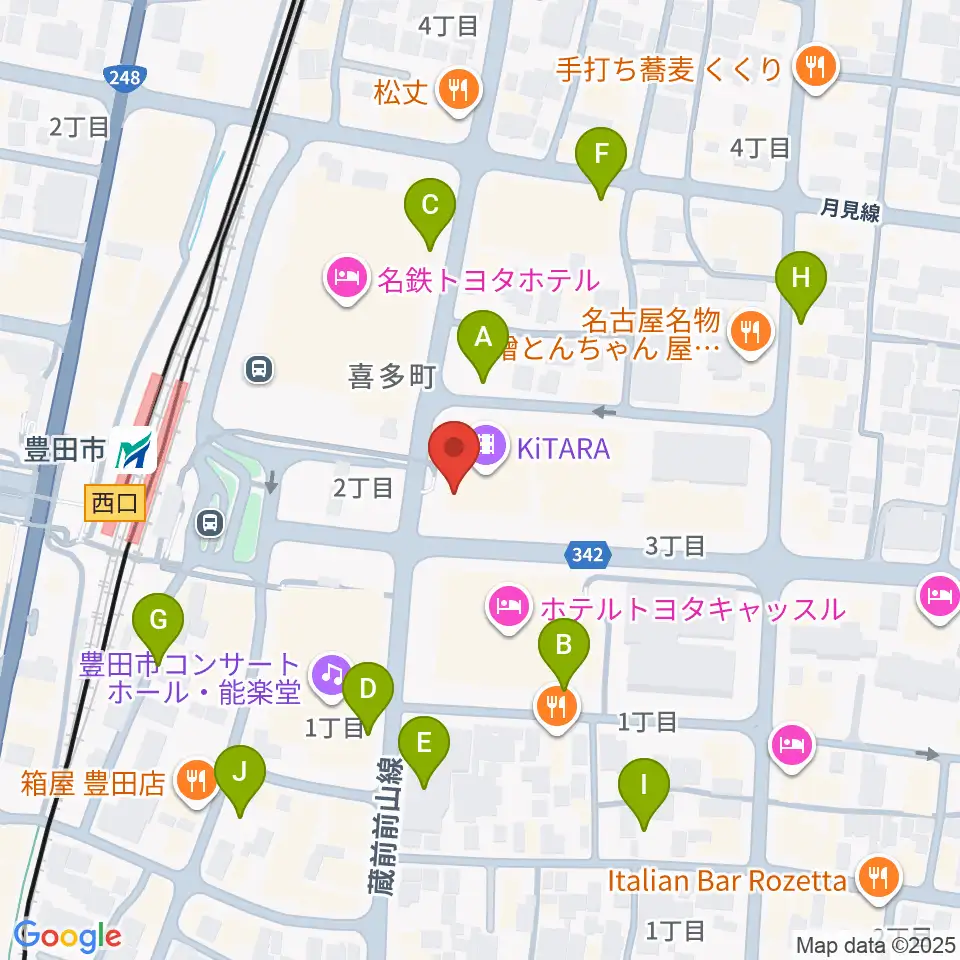 イオンシネマ豊田KiTARA周辺の駐車場・コインパーキング一覧地図