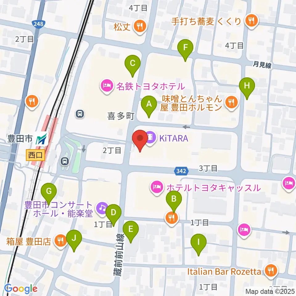 イオンシネマ豊田KiTARA周辺の駐車場・コインパーキング一覧地図