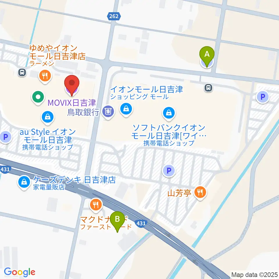 MOVIX日吉津周辺の駐車場・コインパーキング一覧地図