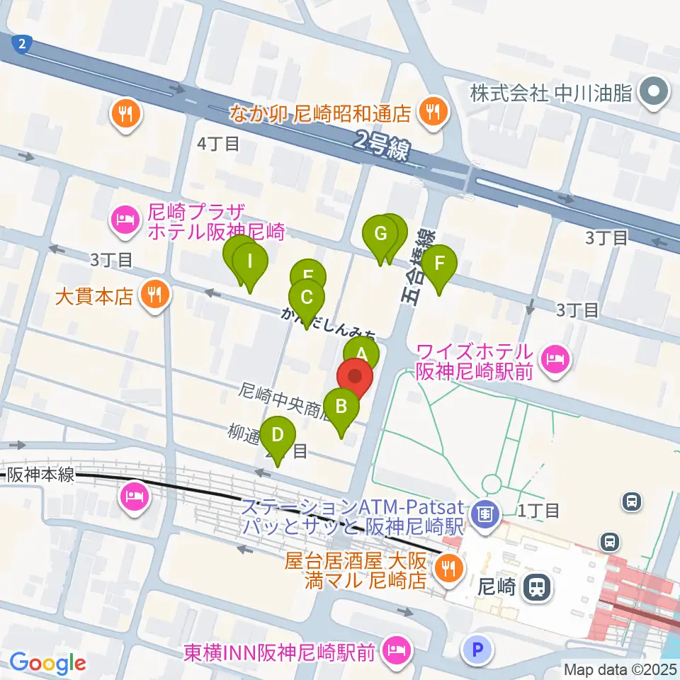尼崎Scope周辺の駐車場・コインパーキング一覧地図