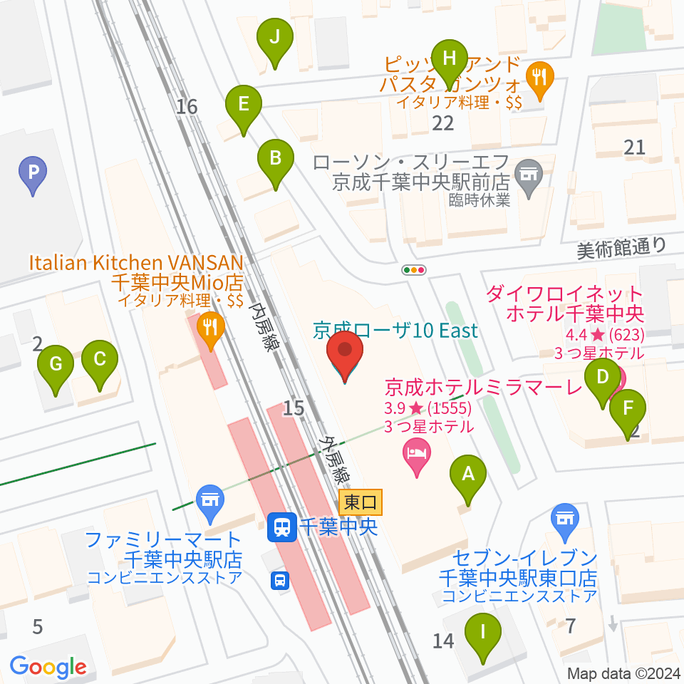 京成ローザ10周辺の駐車場・コインパーキング一覧地図