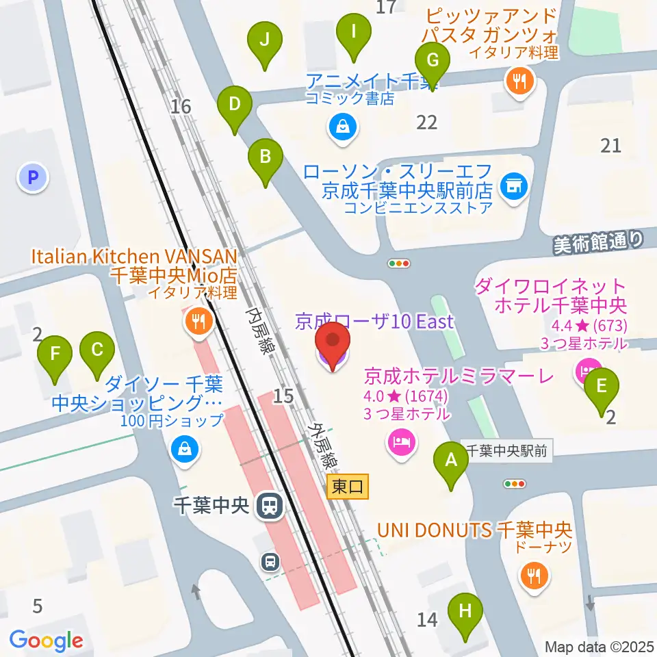 京成ローザ10周辺の駐車場・コインパーキング一覧地図