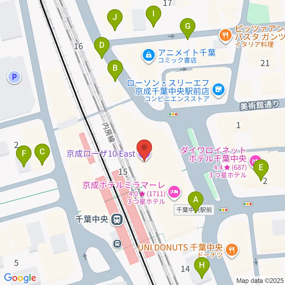 京成ローザ10周辺の駐車場・コインパーキング一覧地図