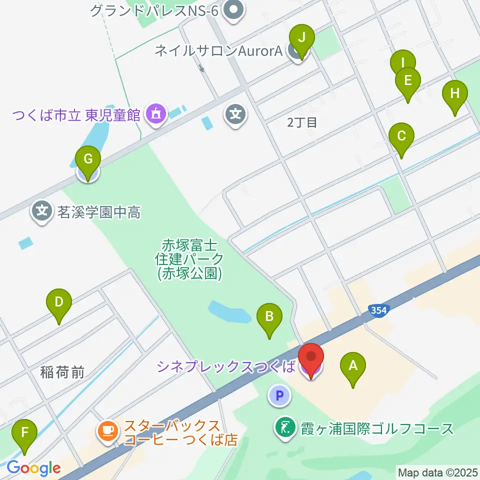 シネプレックスつくば周辺の駐車場・コインパーキング一覧地図