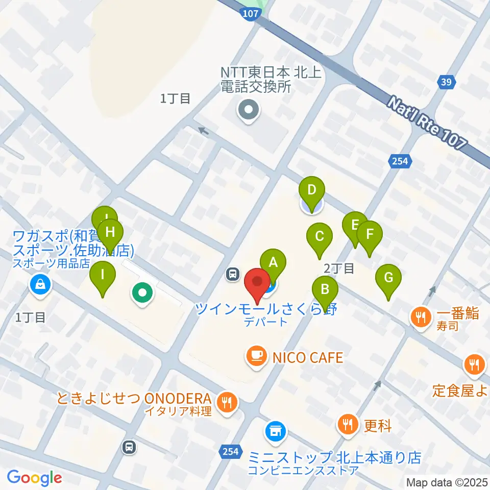 イオンシネマ北上周辺の駐車場・コインパーキング一覧地図