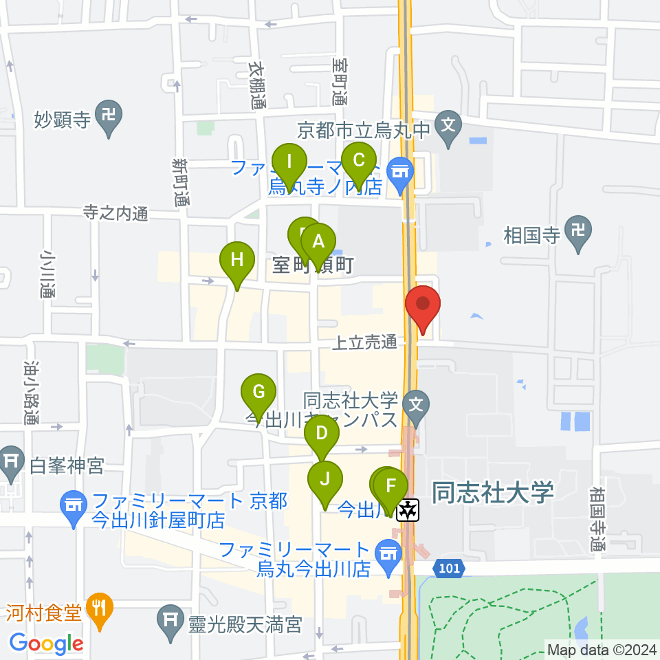 スタジオブル周辺の駐車場・コインパーキング一覧地図