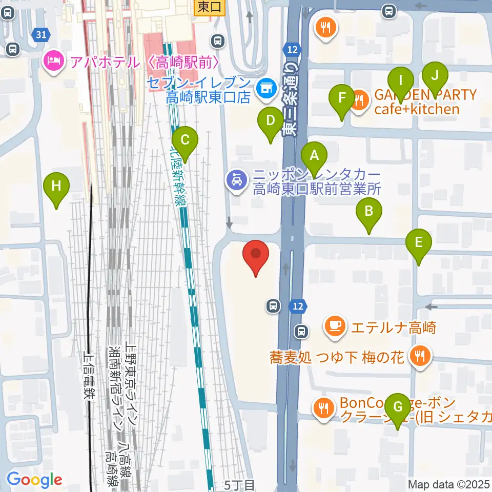 109シネマズ高崎周辺の駐車場・コインパーキング一覧地図
