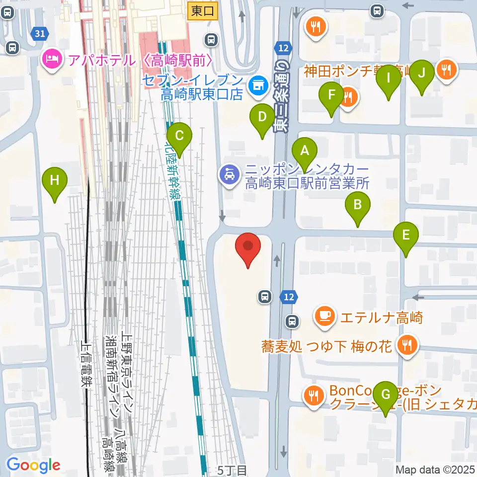 109シネマズ高崎周辺の駐車場・コインパーキング一覧地図