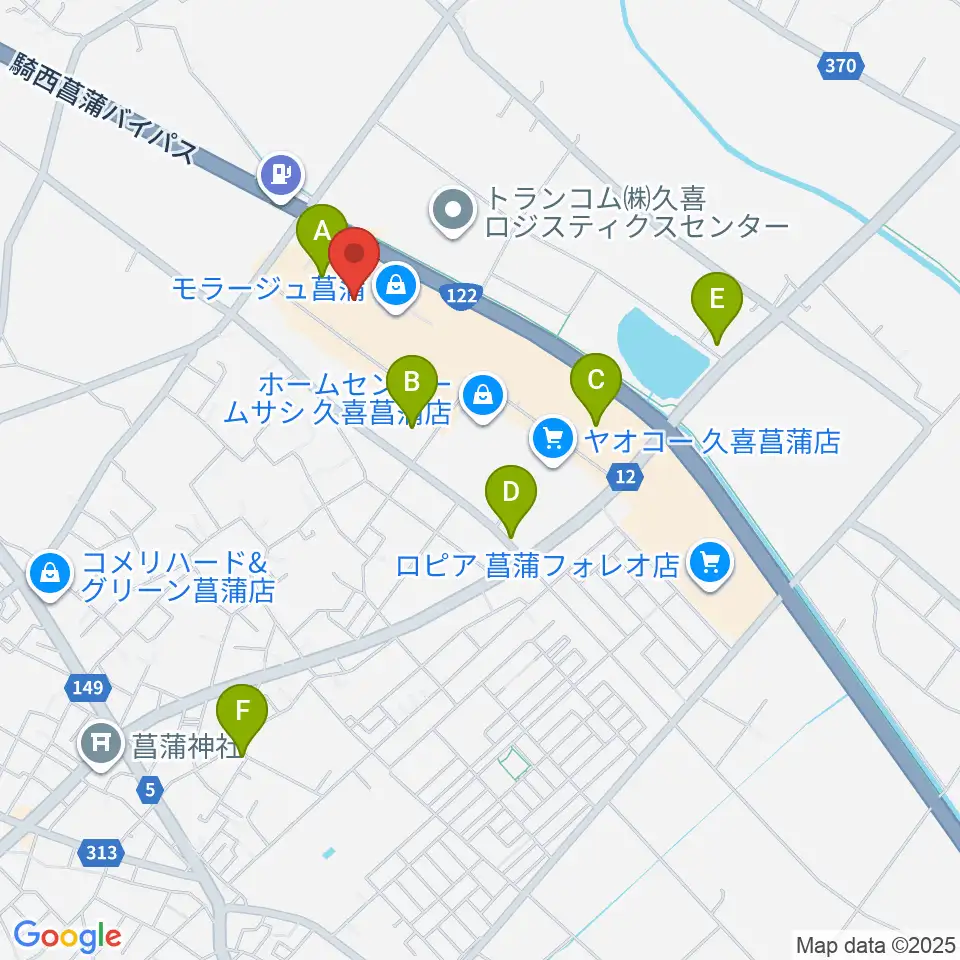 109シネマズ菖蒲周辺の駐車場・コインパーキング一覧地図