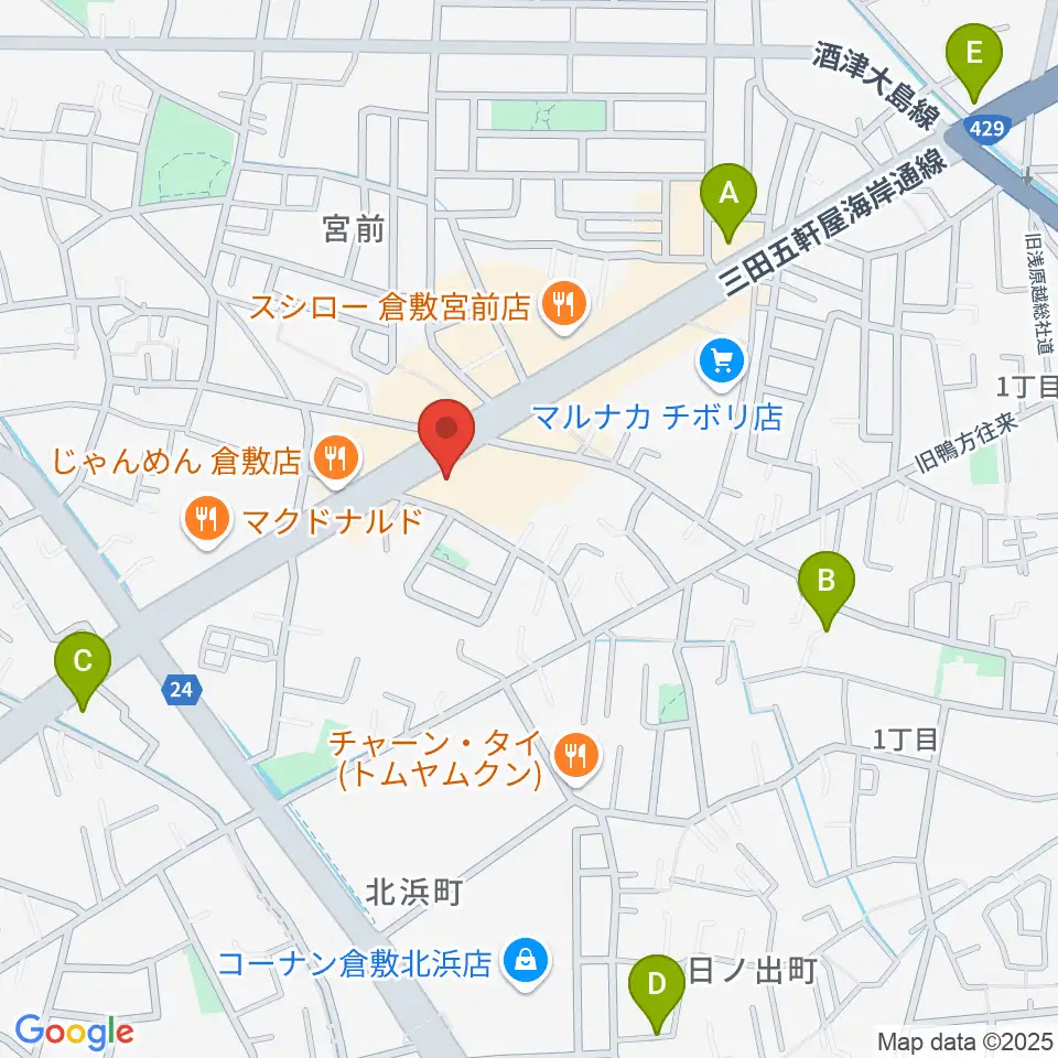 中川楽器周辺の駐車場・コインパーキング一覧地図