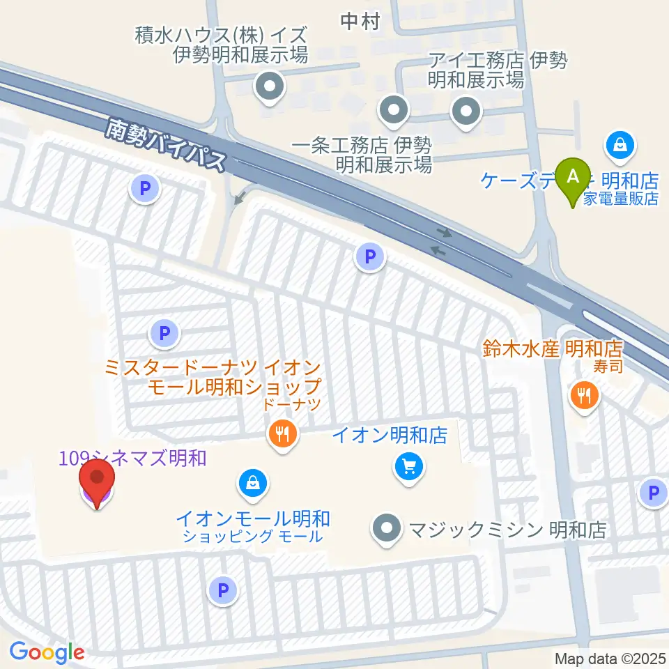 109シネマズ明和周辺の駐車場・コインパーキング一覧地図