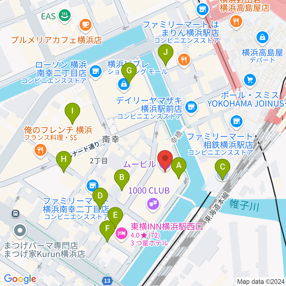 ムービル周辺の駐車場・コインパーキング一覧地図