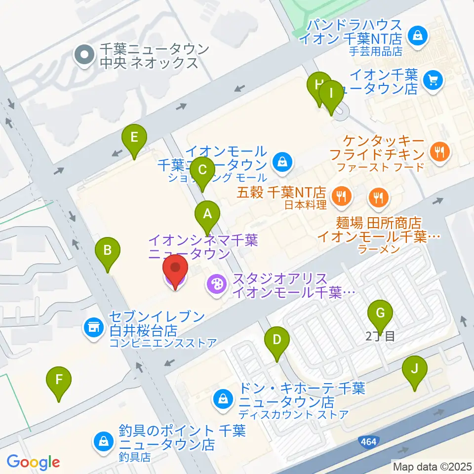 イオンシネマ千葉ニュータウン周辺の駐車場・コインパーキング一覧地図