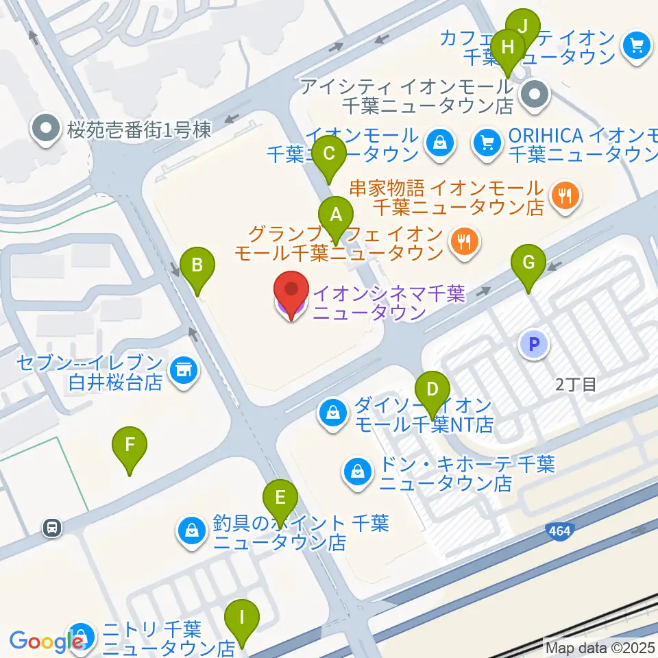 イオンシネマ千葉ニュータウン周辺の駐車場・コインパーキング一覧地図