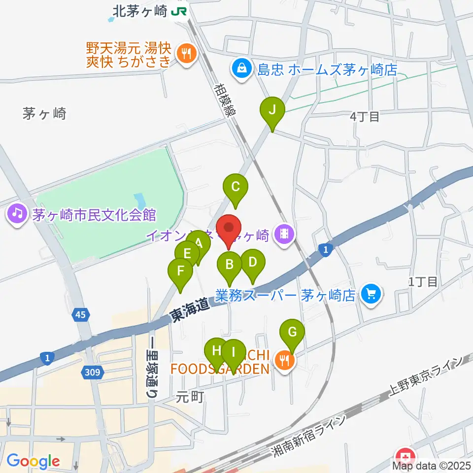 イオンシネマ茅ヶ崎周辺の駐車場・コインパーキング一覧地図