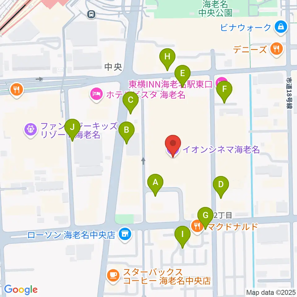 イオンシネマ海老名周辺の駐車場・コインパーキング一覧地図