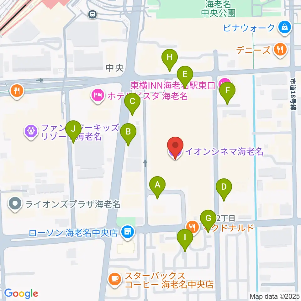 イオンシネマ海老名周辺の駐車場・コインパーキング一覧地図