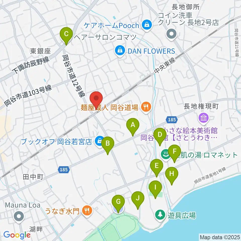 岡谷BAR ASiA周辺の駐車場・コインパーキング一覧地図