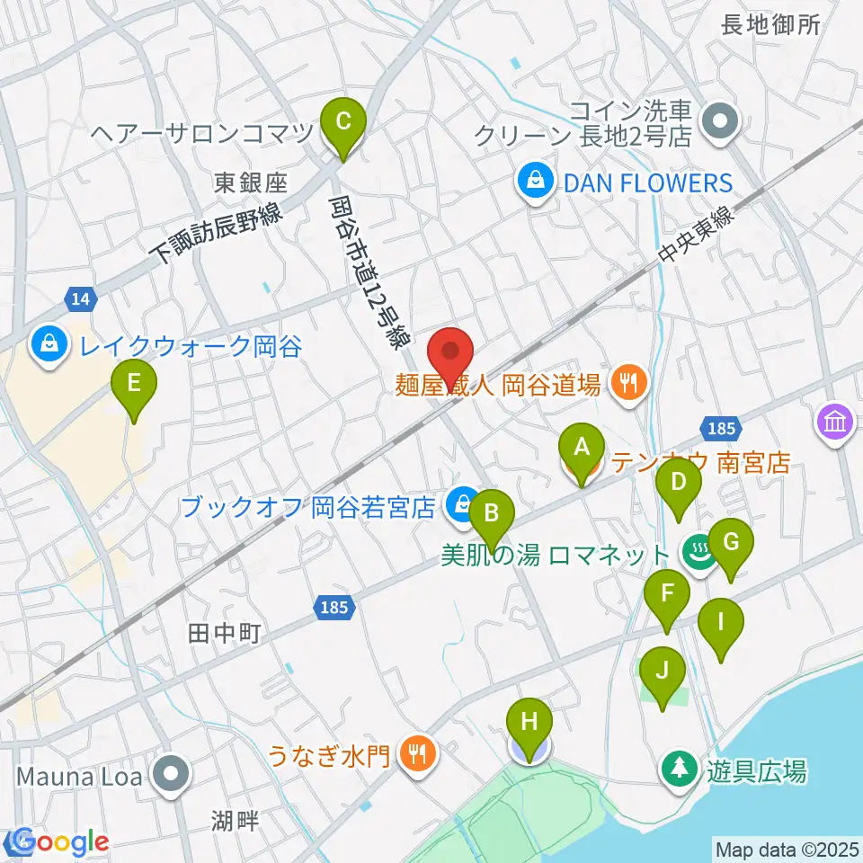 岡谷BAR ASiA周辺の駐車場・コインパーキング一覧地図