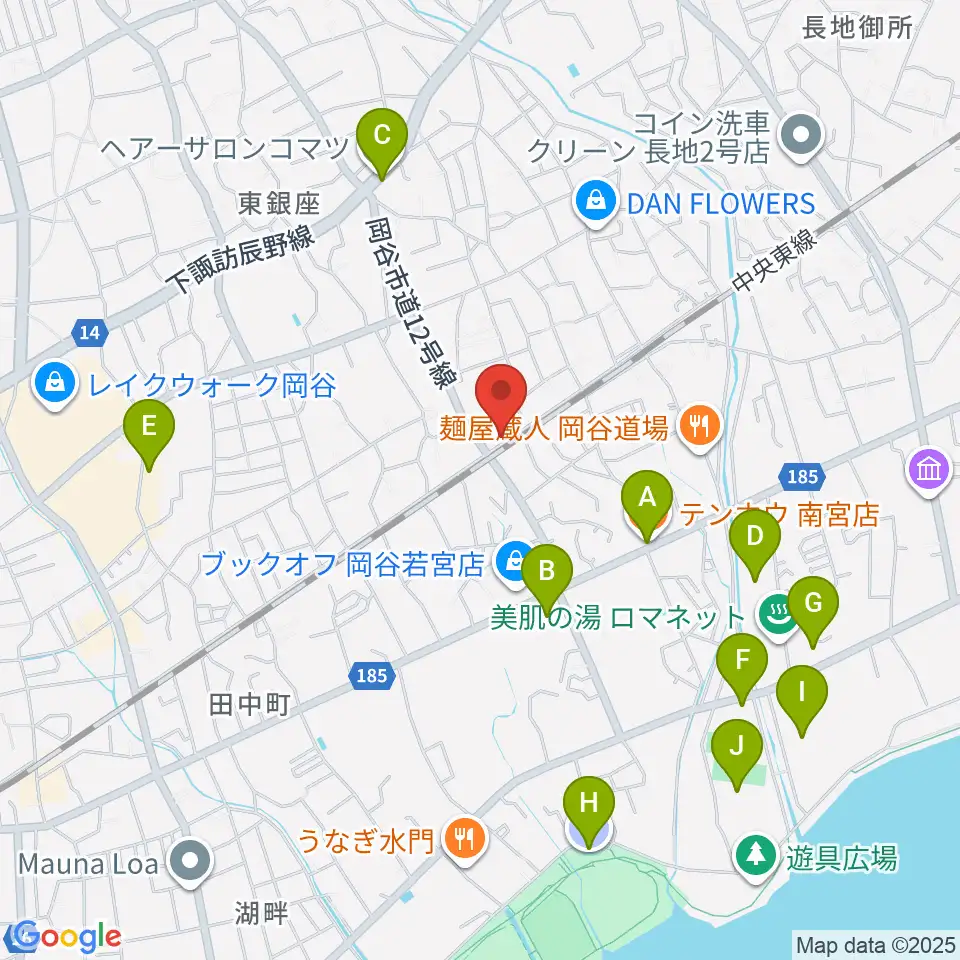 岡谷BAR ASiA周辺の駐車場・コインパーキング一覧地図