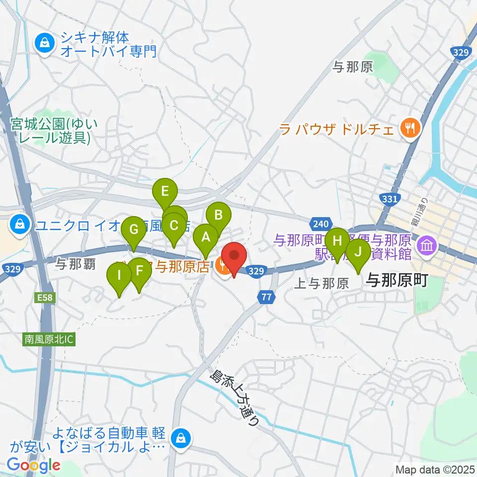 FMよなばる周辺の駐車場・コインパーキング一覧地図