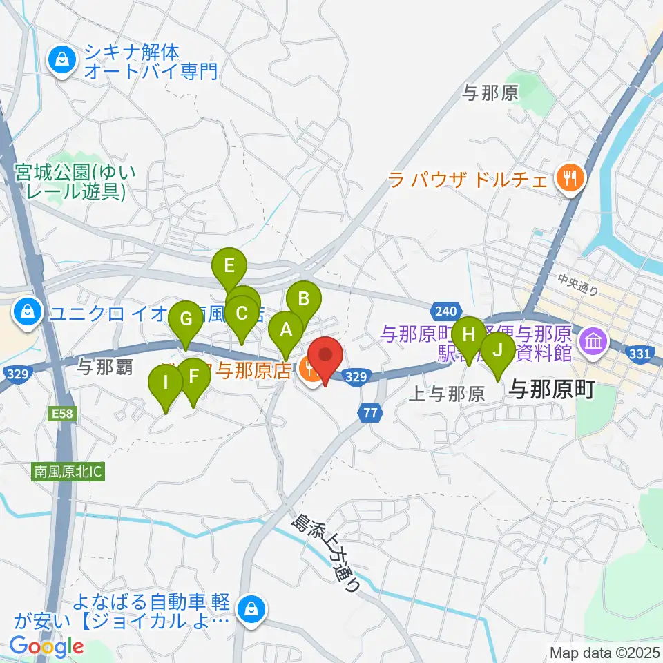 FMよなばる周辺の駐車場・コインパーキング一覧地図