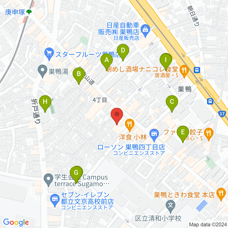 巣鴨地域文化創造館（中山道待夢）周辺の駐車場・コインパーキング一覧地図